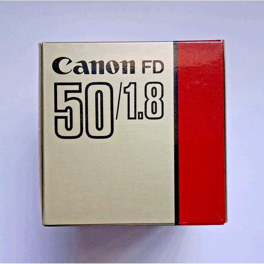 Canon FD 50mm F/1.8 Mount 80's Lens, Caps Original Box